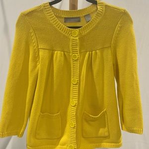 EUC LIZ CLAIBORNE VINTAGE YELLOW SWEATER WOMENS SMALL
